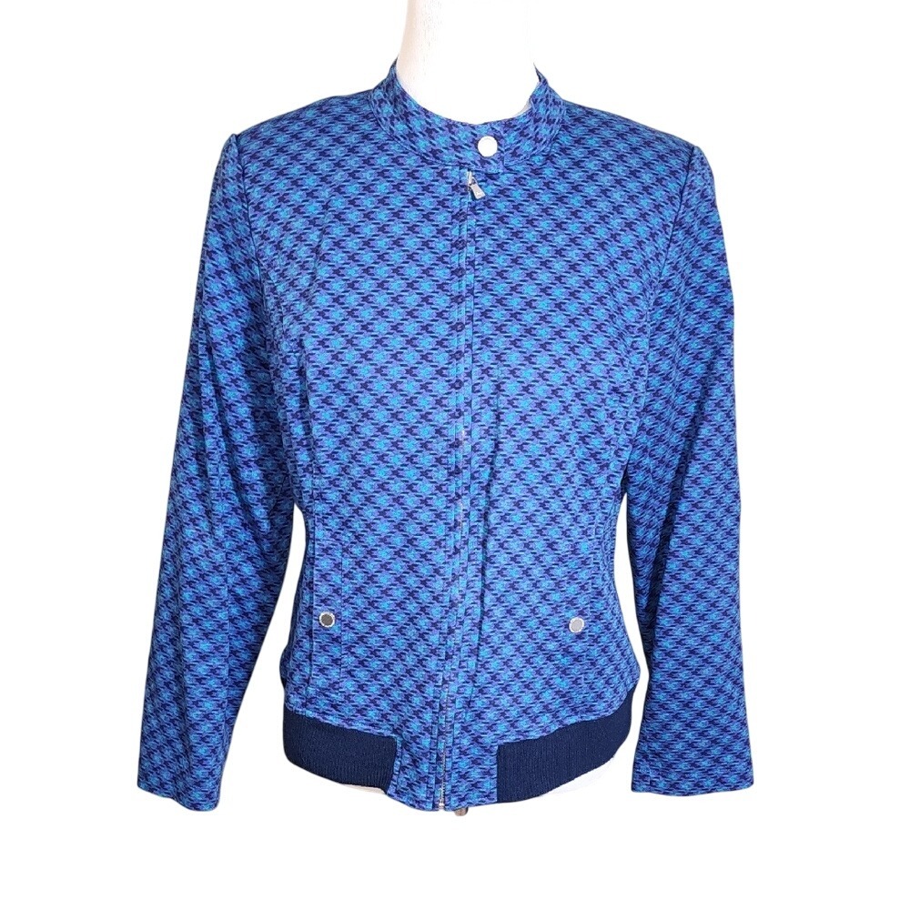 Isaac Mizrahi Live Plaid Jacket Size 14‎